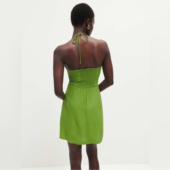 NWT Reformation Tasha Halter Dress in Saguaro Green – Size 0 - Picture 2 of 8